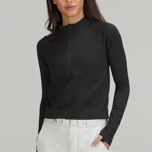 Lululemon Rest Less cropped half zip up